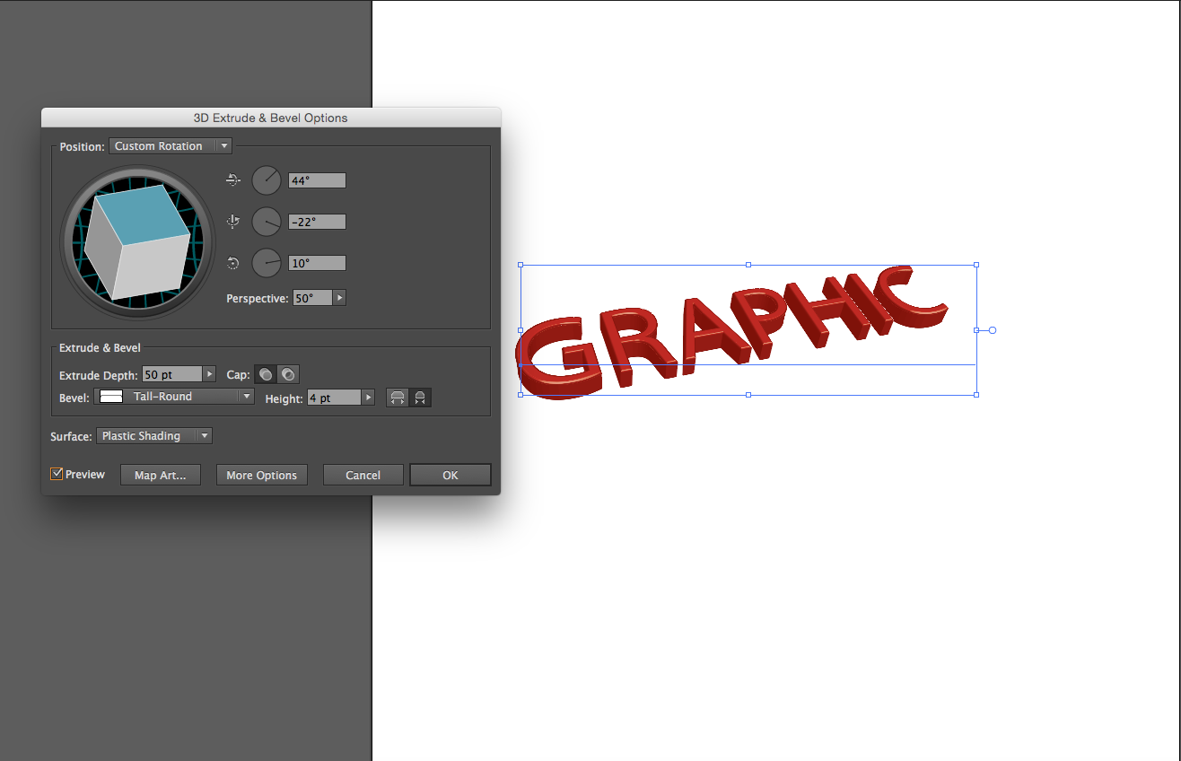 how to put text on a 3d download in illustrator