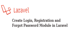 Create Login, Registration and Forgot Password Module in PHP Laravel Application